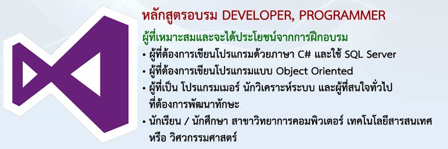 หลักสูตร DEVELOPER, PROGRAMMER